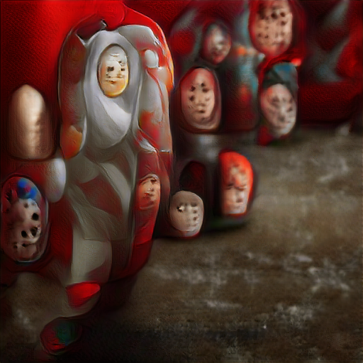 matryoshka dolls moulded in endless iterations of dreams within dreams