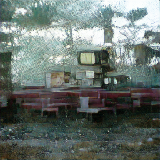 a roadside diner. The windows are smashed out. The remains of an old dining counter, and the screen of a long-dead TV.