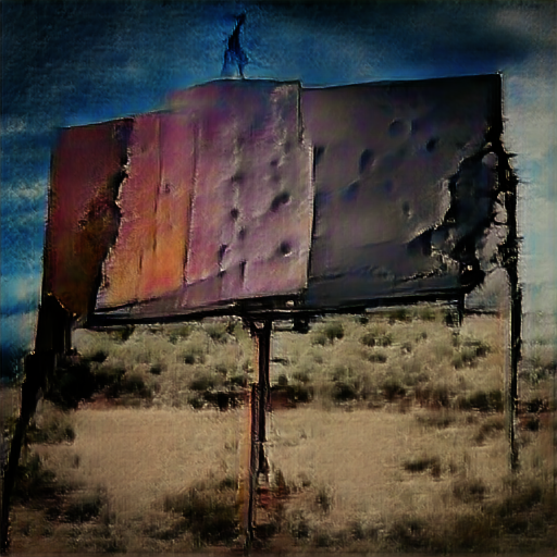 In your dream, you stand alone on a vast, barren plain. Before you stands an ancient, weathered billboard.