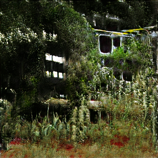 a hospital. Dilapidated and abandoned, overrun by vegetation