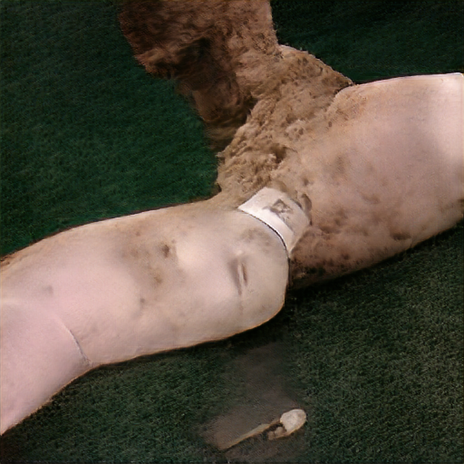 a half-buried mannequin’s leg, and a plastic head